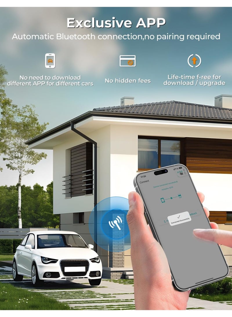 AutoPhix 3210 OBD2 Scanner Bluetooth, Wireless Code Reader for Car - Check Engine Light & Battery - Easy DIY Car Diagnostic Scanner Tool for 1996+ Vehicles, No Subscription Fee for iPhone & Android - Image 4